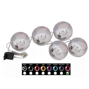 EUROPALMS LED snježna kugla 8cm, pink, 5 kom (83501238)