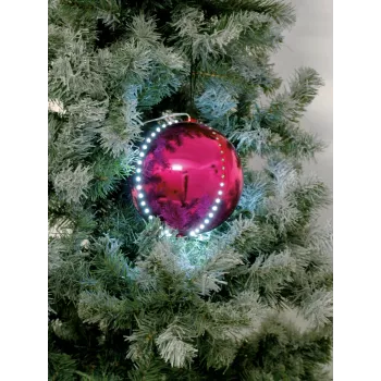 EUROPALMS LED snježna kugla 8cm, pink, 5 kom (83501238)