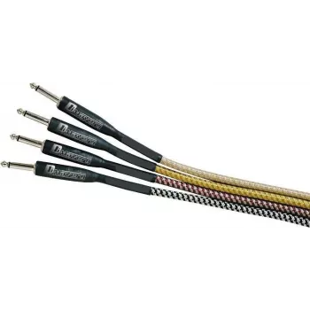 DIMAVERY instrumentni kabel 3m crno-srebrni niklani TS utikači 26300051