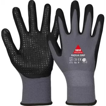 HASE SAFETY GROUP AG 508150 8 Padua Grip Nitrile Coated Nylon Work Gloves Size 8