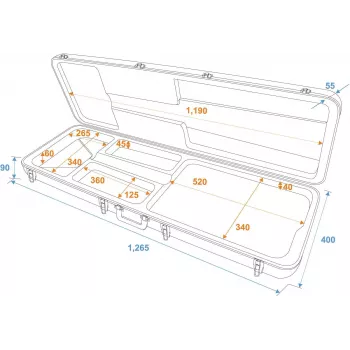 Dimavery ABS Hard Case for Electric Bass Guitar 26347650
