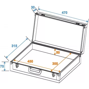 DIMAVERY Effector-Case velika pedalboard flight case 26380060