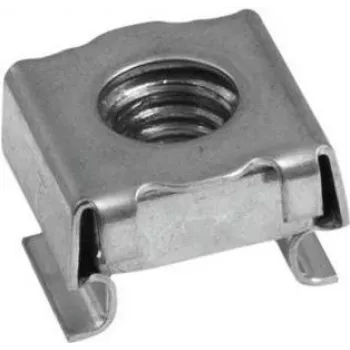 ACCESSORY M6 Cage Nut for AM-6 Rack Rail, Zinc-Plated Steel, Square Hole, Tool-less Snap-in 30007701