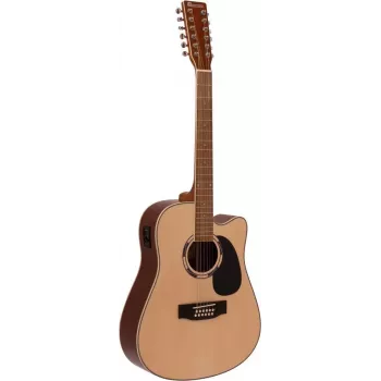 DIMAVERY DR-612 12-String Acoustic Western Guitar, Natural 26231281
