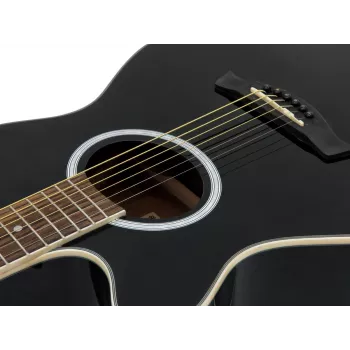 DIMAVERY AW-400 dreadnought akustična gitara za ljevake, crna 26235090