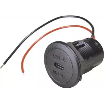 ProCar Power USB-C ugradbena utičnica PD/QC 50W 12/24V DC, bez LED 67351990