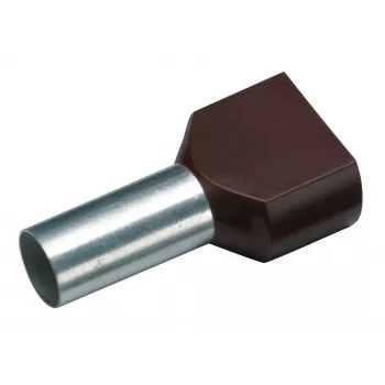 Cimco 187707 dvostruka kabelska stopica 1,5 mm² djelomično izolirana crna 100 komada