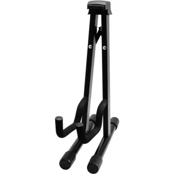 Dimavery A-Frame Guitar Stand for Acoustic, Electric and Bass Guitars - Foldable Steel with Foam Padding, Black 26348048