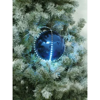 EUROPALMS LED snježna kugla 15cm, tamnoplava 83501247
