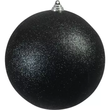 EUROPALMS dekorativna kugla 20 cm, crna, glitter 83501278