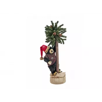 EUROPALMS božićni medvjed s jelkom, 105cm 83314804