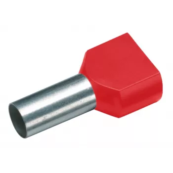 Cimco 187720 dvostruka kabelska stopica 1 mm² djelomično izolirana crvena 100 kom