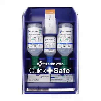 First Aid Only Quick+ Safe DIN EN 15154-4 prva pomoć, plava, zidna montaža, ABS plastika, DIN 13157 punjenje P-44026 00