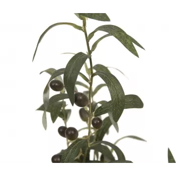 EUROPALMS umjetno maslinovo drvo, 68 cm, zeleno lišće, crna posuda 82506421