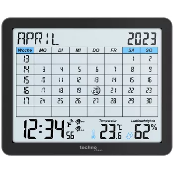 TECHNOLINE WT2600 radio kalendar budilica, crna