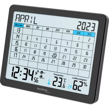 TECHNOLINE WT2600 radio kalendar budilica, crna