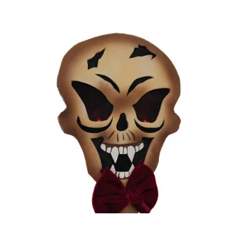 EUROPALMS Halloween kolac za tlo lubanja, bijelo/crno, 40 cm 83314628