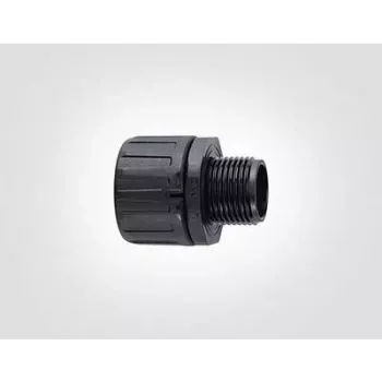 HellermannTyton HG25-S-M25 PA66 BK 10 ravni priključak, M25 navoj, 25 mm kanal, crni