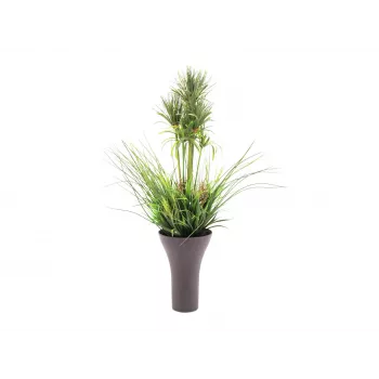 EUROPALMS aranžman umjetne trave, 90cm, zelena, u crnoj posudi 82600137