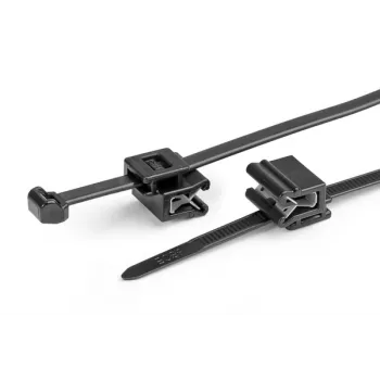 HellermannTyton T50ROSEC5A-PA66W-BK vezica za kabele s kopčom, 200 mm x 4,6 mm, crna, 100 komada 156-03219