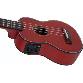 DIMAVERY UK-100 sopran ukulele, Flamed Red 26255807