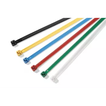 HellermannTyton LR55R-HS-BK-D1 crna toplinski stabilizirana vezica za kabele, 200mm x 4,6mm, paket od 100 komada 131-55000