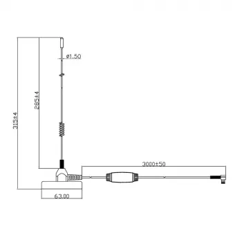 Midland Albrecht MAG31 DAB+ magnetska antena s pojačalom, Band III, 3m kabel, SMB priključak 62336