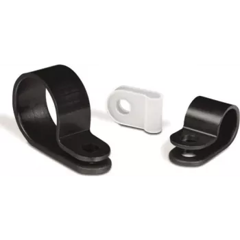 HellermannTyton H9P PA66HS BK 100 držač kabelskih vezica, crni, otvor 4,2 mm, vijak M4, toplinski stabilizirani PA66, 100 kom