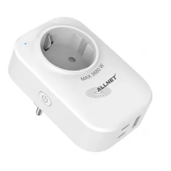 ALLNET ESP32 Wi-Fi pametna utičnica s mjerenjem energije i 2x USB punjač ALL3079