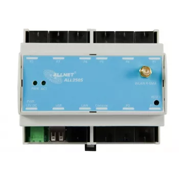 ALLNET ALL3505v2 IP kontroler za automatizaciju zgrada s 8 senzorskih priključaka, montaža na DIN tračnicu