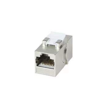 SYNERGY21 S216317V4 Cat6A oklopljeni RJ45 Keystone spojni modul, utičnica na utičnicu, Slimline kratki, metalno kućište