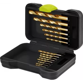 Goobay 77850 HSS set svrdla za metal, 15 dijelova, 1,5-10 mm, DIN 338, u kutiji za pohranu