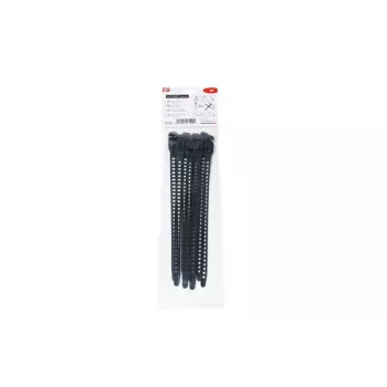 HellermannTyton SOFTFIX® višekratna kabelska vezica 260 mm x 11 mm, crna, 8 komada 115-11270