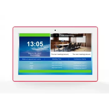 ALLNET MeetTwo-150W 15 inch Meeting Room Tablet with RGB LED, Android 16, NFC/RFID, White