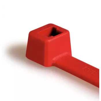 HellermannTyton T80L-N66-RD-C1 standardna kabelska vezica, unutarnje nazubljena, 390 mm x 4,6 mm, crvena, 100 komada 116-05412