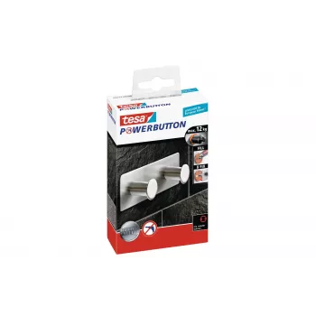 Tesa Powerbutton Classic dvostruka kuka 12kg krom 59333-00000-01