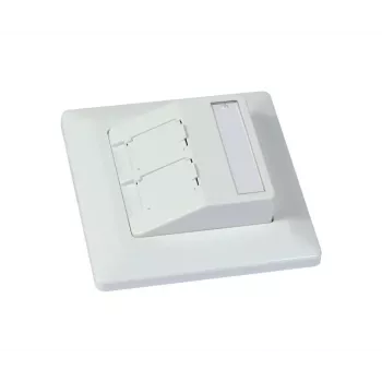 SYNERGY21 nosač Keystone modula podžbukni za 2xTP modul, čisto bijeli okrugli S216330V3