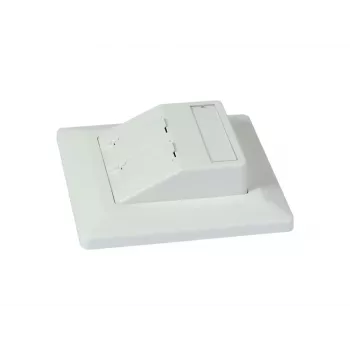 SYNERGY21 nosač Keystone modula podžbukni za 2xTP modul, čisto bijeli okrugli S216330V3