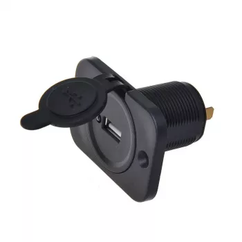 IWH USB ugradbena utičnica za punjenje 12/24V, 2,1A, 1x USB-A, panelna montaža 019004