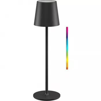 Wentronic Goobay bežična LED stolna lampa, veličina M, 38 cm, RGBW, crna (76569)