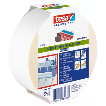 tesa 51960 dvostrana ljepljiva traka, prozirna, 50 mm x 25 m 51960-00001-11