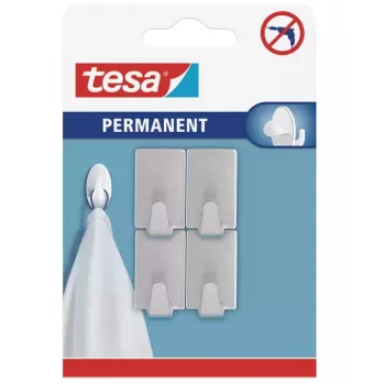 tesa trajna kuka pravokutna S metal, krom, samoljepljiva, 1,5 kg, 1 komad 66612-00000-00