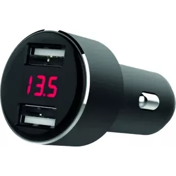IWH dualni USB punjač za automobil s pokazivačem napona 4,8A (019062)