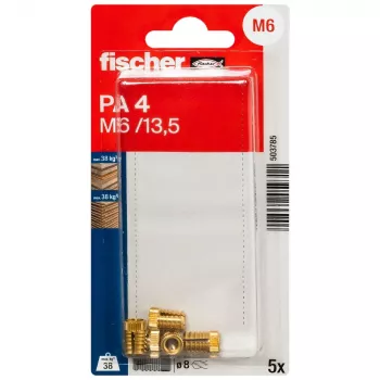 Fischer PA 4 M6/13,5 K NV mesingana tipa, 1 set (503785)