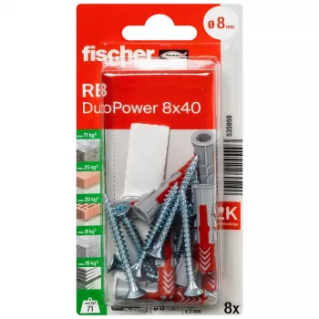 Fischer 535959 DuoPower 8 x 40 RB K NV montažni set 40 mm 8 mm 1 set