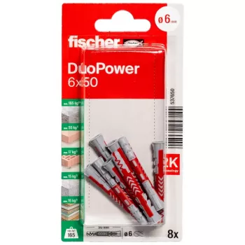 Fischer DuoPower 6 x 50 K NV univerzalni tip, 1 set (537650)
