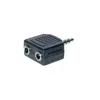 exertis Connect audio razdjelnik kabel - 3,5 mm stereo utikač na 2x utičnica, 0,2 m, crni 64650