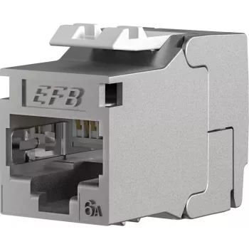 EFB E-20094-24 RJ45 Keystone Slimline/Shortbody Cat.6A komponentno certificirano srebrno, 24 komada