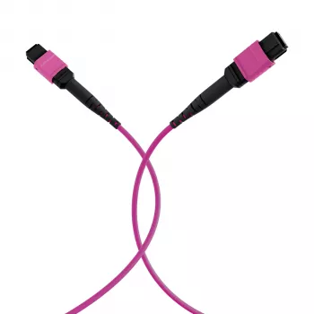 EFB Elektronik MPO-PLUS(F)-MPO-PLUS(F) OM4 12-vlaknasti tip B LSZH patch kabel, Erika ljubičasta, 20 m MPOF12MPOFOM4-20
