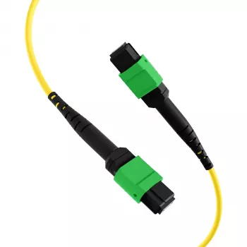 EFB Elektronik MPOF12MPOFOS2-1 MPO-PLUS APC na MPO-PLUS APC OS2 singlemode 12-vlaknasti patch kabel, polaritet tip B, LSZH žuti, 1 m